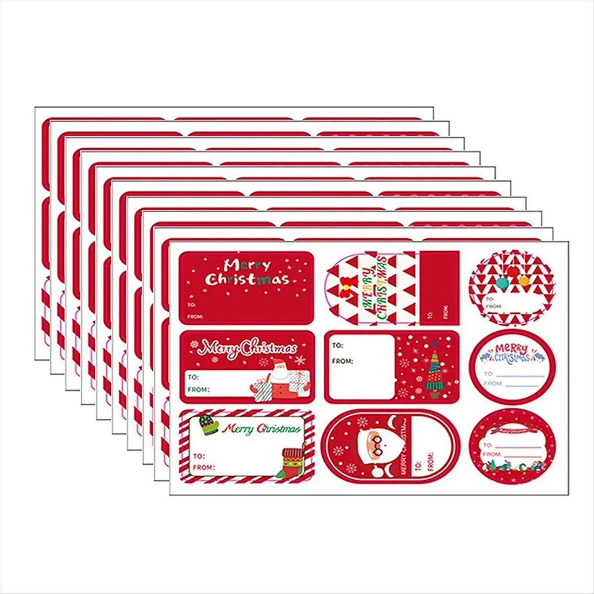 【Today-Only!】Christmas-Gift Labels Gift Stickers, Christmas-Gift Name Tags for Christmas-Gift Decorations, 10 Sheets Total