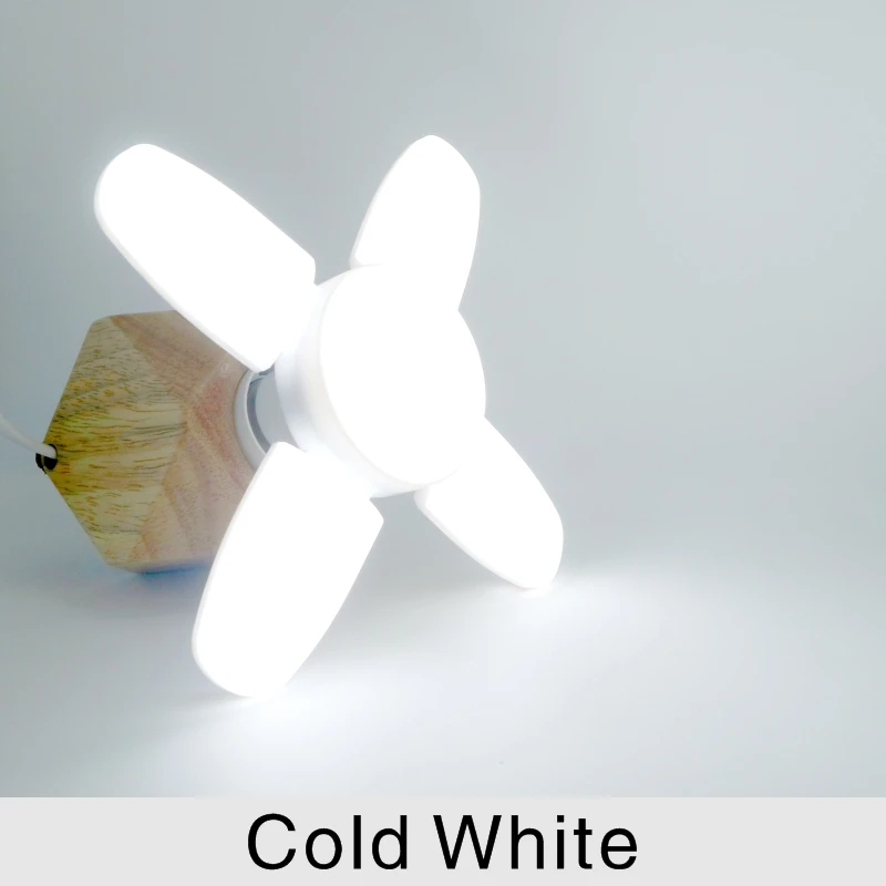 28W LED Light Bulb E27 Folding Fan Bulb AC 220V Mini LED Foldable UFO Lamp 360 degrees Lampada LED Lamp 85-265V Spotlight