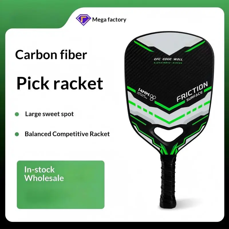 

Термоформованная ракетка для пиклбола из 3K углеродного волокна с сбалансированной производительностью, большим звеном оптимального удара и отличной стабильностью.