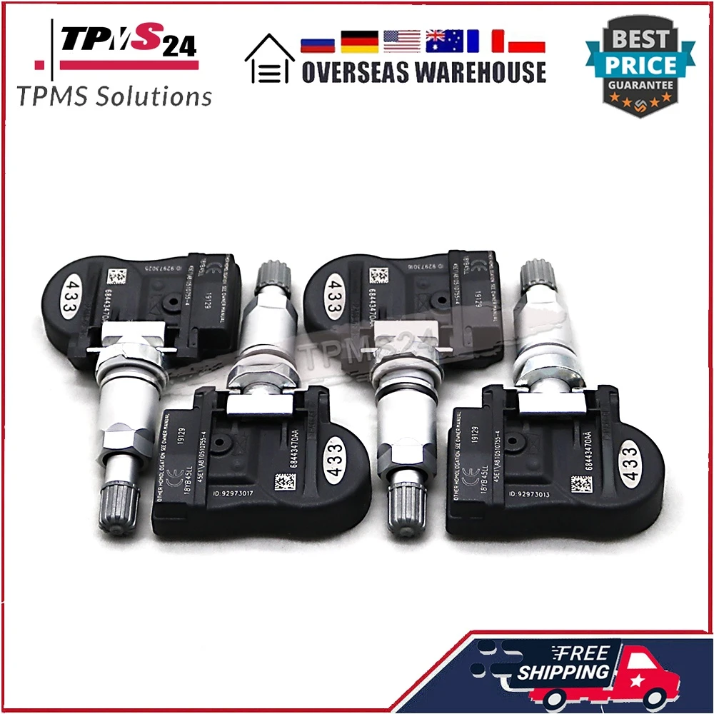 

Датчик давления в шинах для DODGE DURANGO 2020 JEEP GRAND CHEROKEE 433 МГц TPMS Система контроля давления в шинах 68443470AA