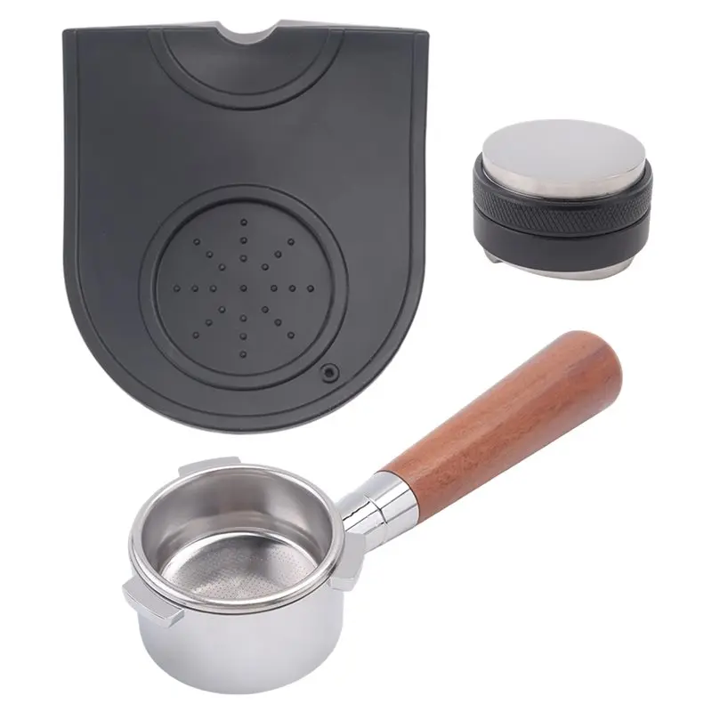 VOFUN-Coffee 54Mm Bottomless Portafilter + 53Mm Coffee Distributor & Tamper + Tamp Mat For The    Breville Barista Express