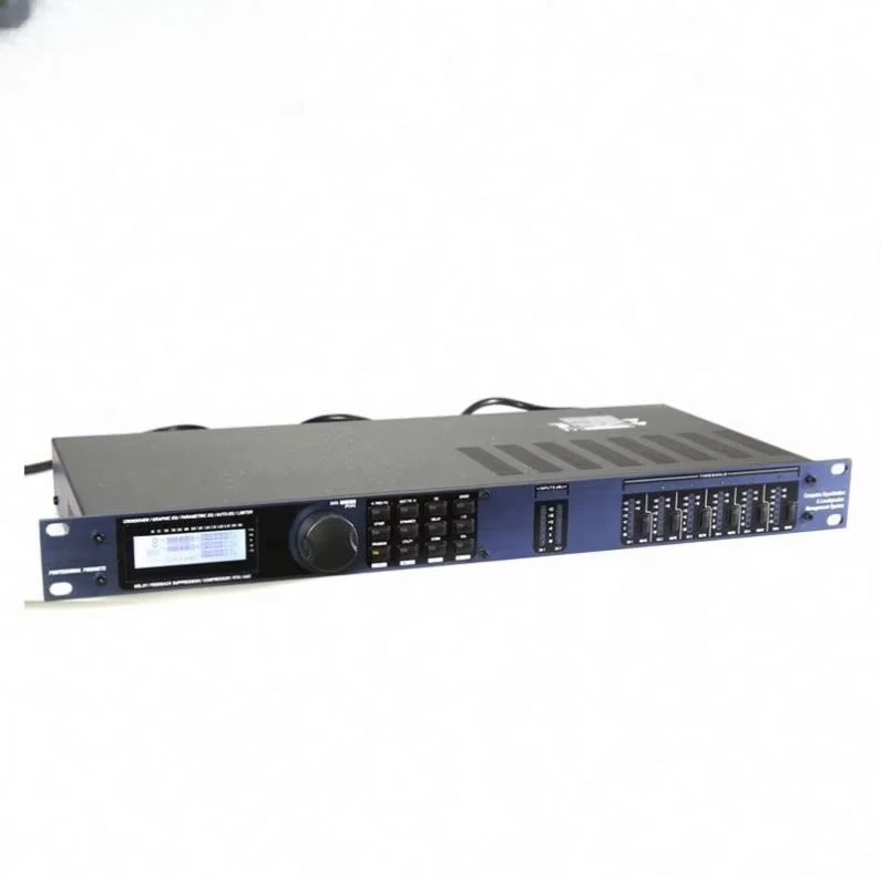 Pro Processor Audio Power Amplifier With L R Low Mid High Audio Crossover for Active Speaker Management