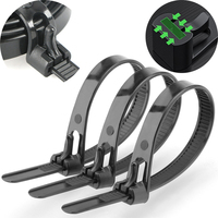 30pcs Reusable Plastic Cable Ties Removable Nylon Cable Ties Secure Connector Zipper Fastening Tool Adjustable Cable Ties