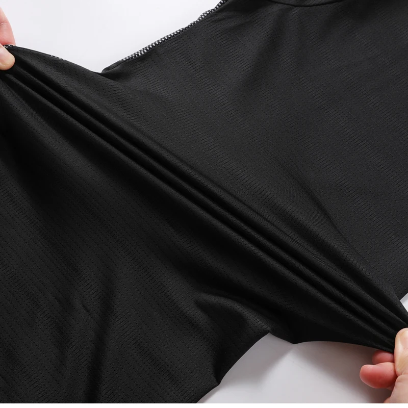 2025 Summer Ice Silk Thin Top Reflective Printing Quick Dry Short Running T-shirt Men Sleeve Breathable Fitness Sports image 4