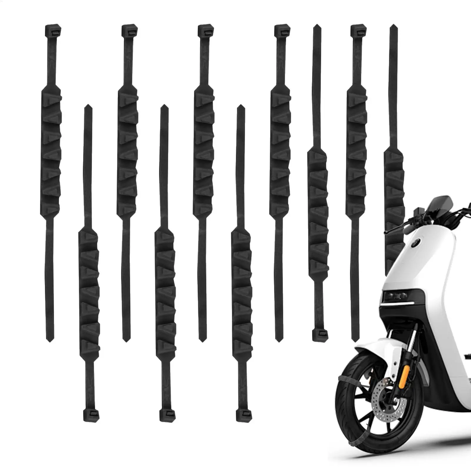 Anti-Skid Snow Chains 10X Anti-Slip Snow Tire Straps Reusable Security Chains Motorcycle Tire Chain Winter Tire Straps