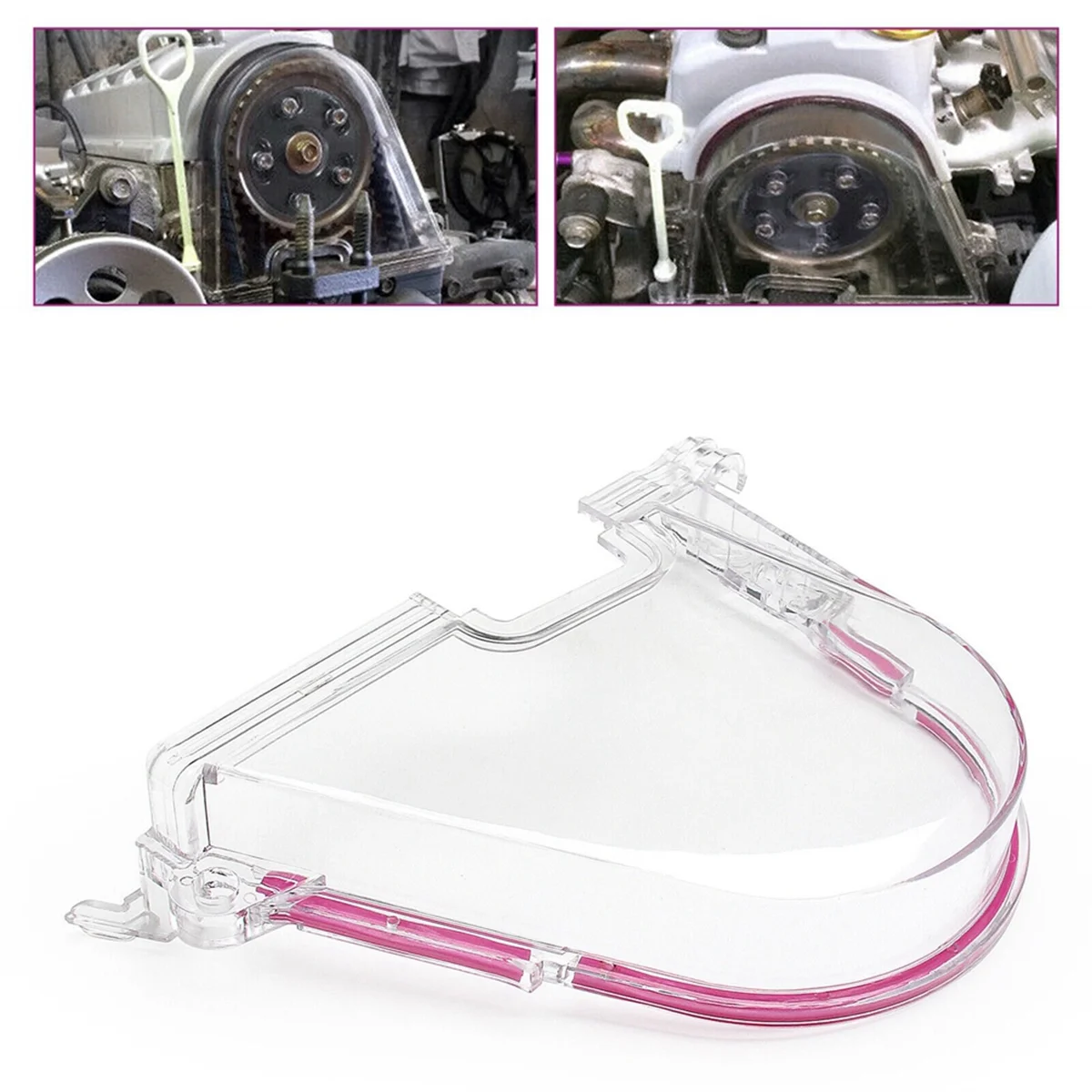 Clear Cam Gear Timing Belt Cover Turbo Cam Pulley for Honda Civic 96-00 EK D15 D16 / 92-95 EG D16ENGINE