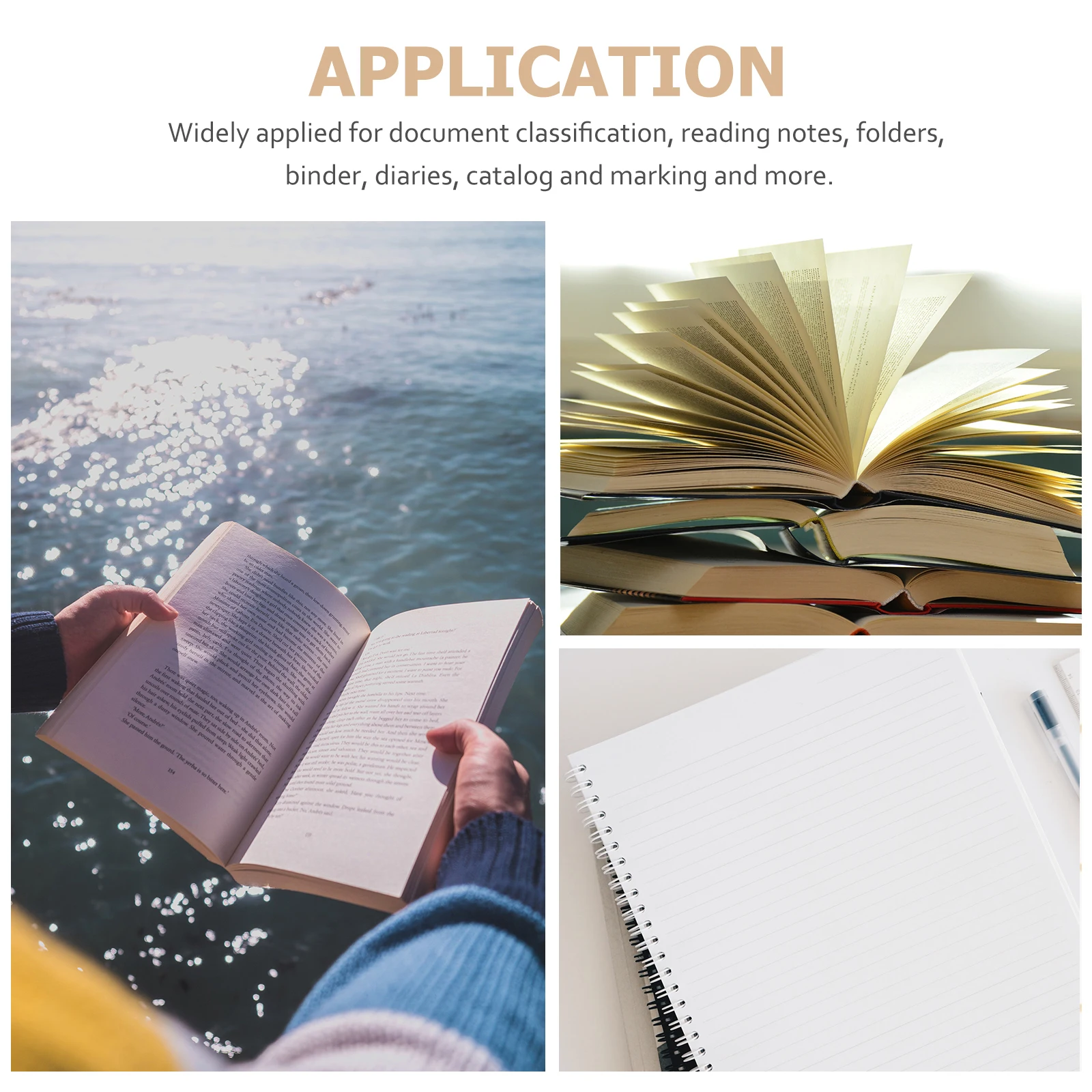 

6 Sheets Annotation Tabs Index Tabs Sticky Page Markers Book Annotation Supplies For Binder Annotating Books Writable Organizer