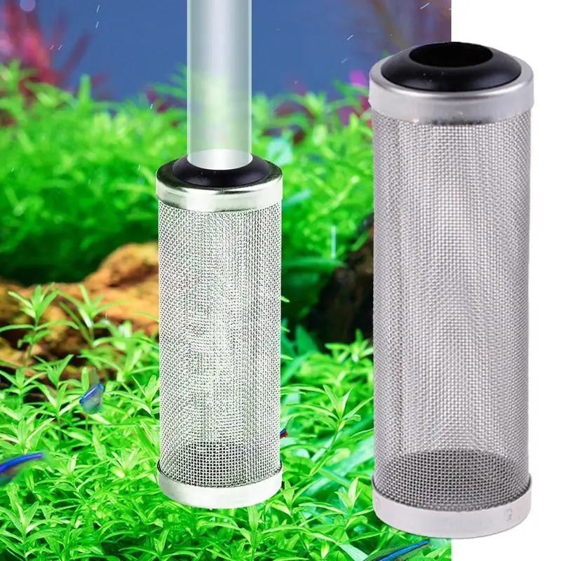 

Aquarium Fish Tank Pre-Filter Inlet Intake Filter Cover Guard Strainer Dia1.2/1.6cm Stainless Steel Mesh Net Protect Fish Shrimp