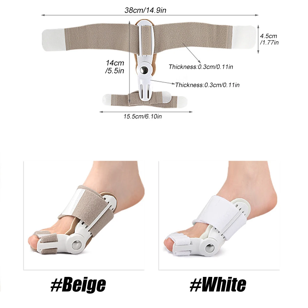 1Pcs Bunion Corrector for Women and Men, Adjustable Bunion Splint For Hallux Valgus with Inner Silicone Protector Pads