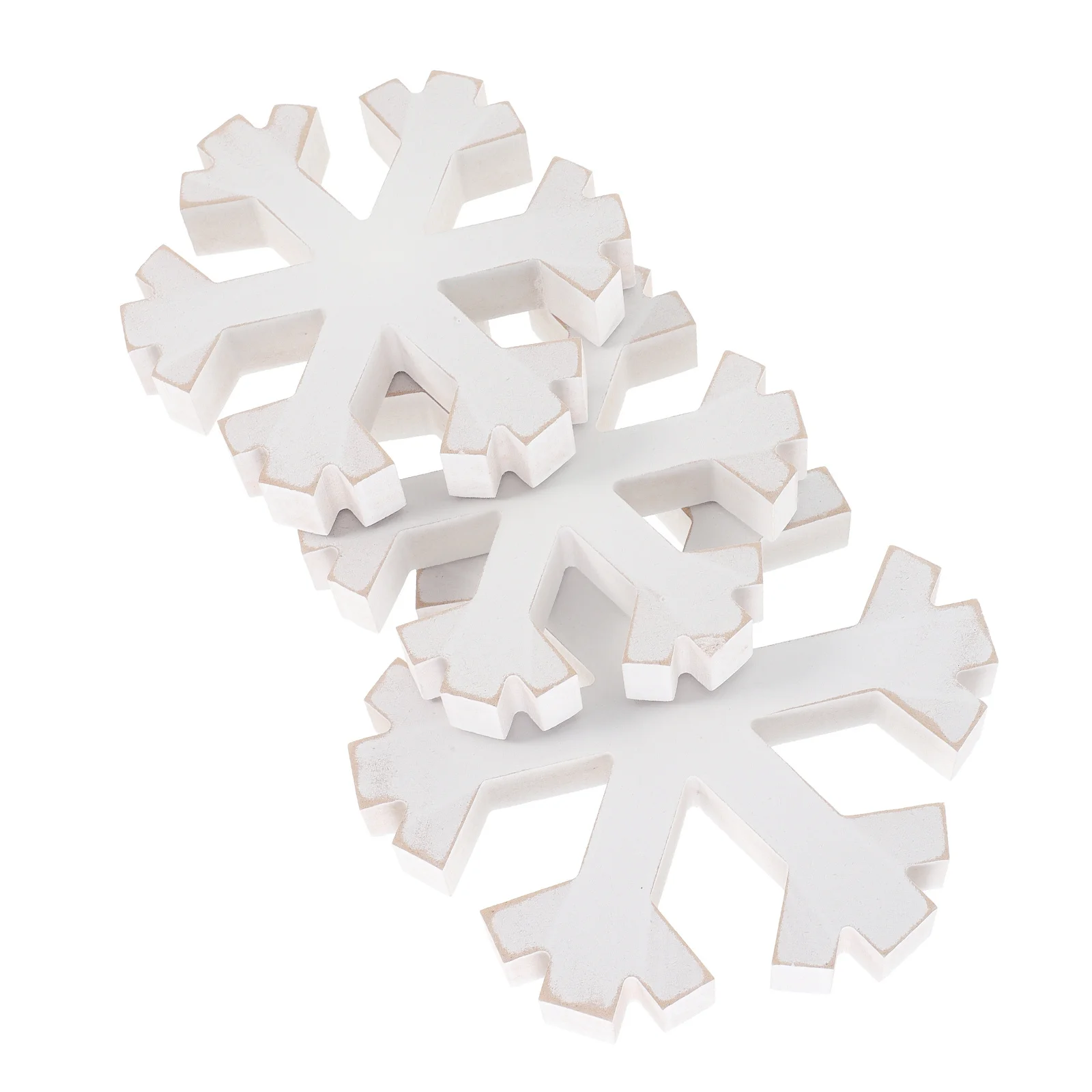 

3 Pcs Snowflake Decoration Photo Ornament Hanging Decorations Tabletop Snowflakes Home