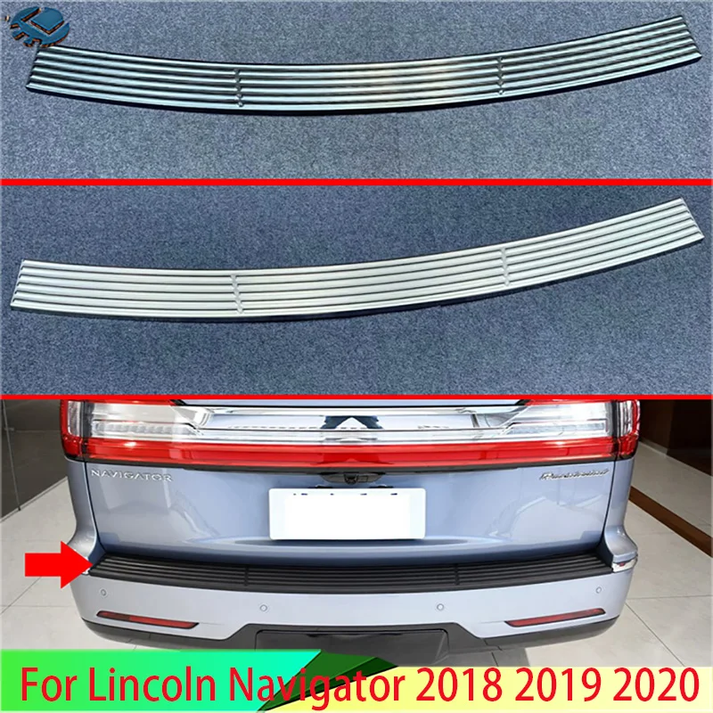 For Lincoln Navigator 2018 2019 2020 Stainless steel rear bumper protection window sill outside trunks decorative plate pedal