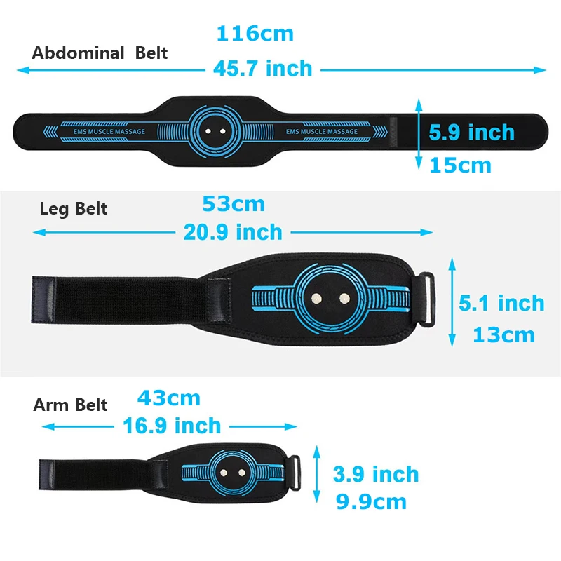 Smart EMS Muscle Stimulator Abs Trainer Abdominal Toning Belt Muscle Toner Body Slimming Weight Loss Home Gym Fitness Equiment