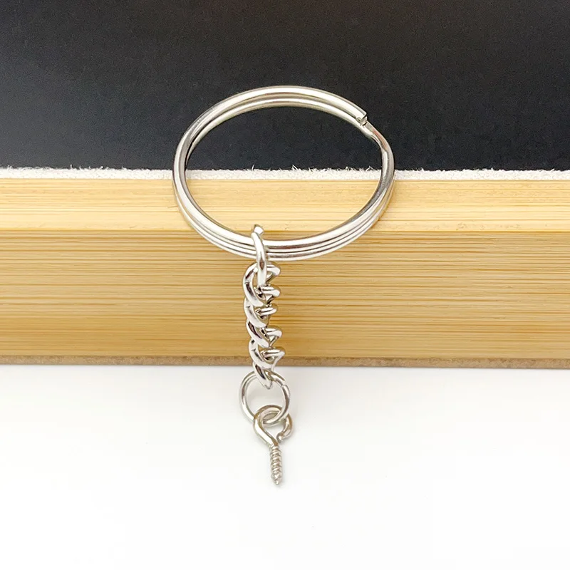 20-100Pcs 20-25mm Metall Schraube Pin Schlüssel Ring Schlüssel Kette Runde Draht Offenen Kreis DIY schmuck Spielzeug Anhänger Herstellung Zubehör Großhandel – Detail 11