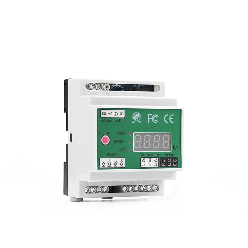 High Sensitive Locating Water Leak Alarm Controller For Data Center 4 Core Water Leak Sensor Cable Water Leakage Detector