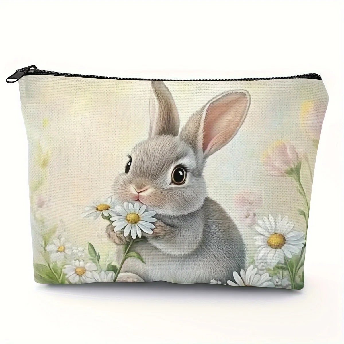 ウサギの化粧ポーチ - 女性用のかわいい多機能ジッパーポーチ、ジュエリー収納バッグ、旅行に最適なジッパー付き小型収納ポーチ