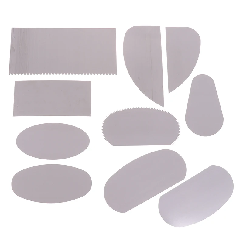 10 pz/set Strumento di Cottura di Argilla Scultura di Argilla Stampaggio di Ceramica Strumenti di Scultura In Acciaio Inox Raschietto Strumento di Ceramica Raschietto di Argilla