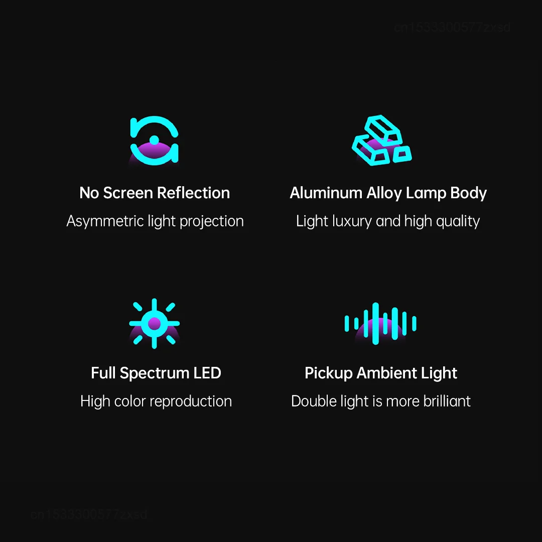 LYMAX Colorful Screen Hanging Lamp G1 With Musical Rhythm RGB Color Eye Protection Remote Control PC Computer Monitor Light Bar