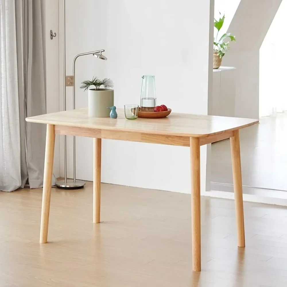 Eettafel Gratis Verzending Eiken Rechthoekige Houten Eettafel/Massief Houten Keuken Bureau (Natuurlijk Eiken) Kamer Meubelhuis