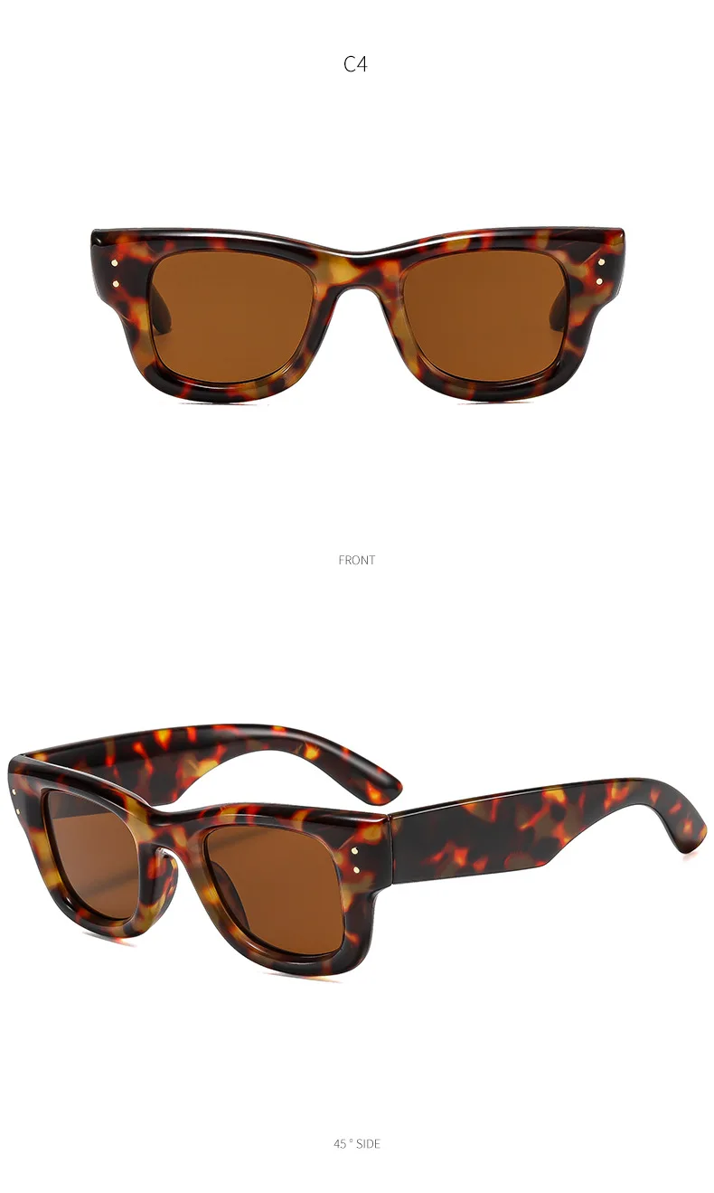 Modische Retro-Sonnenbrille mit quadratischem Rahmen für Damen und Herren, klassische Designer-Sonnenbrille mit kleinem Rahmen, trendige Sonnenbrille, UV400-Schutz – Detail 8