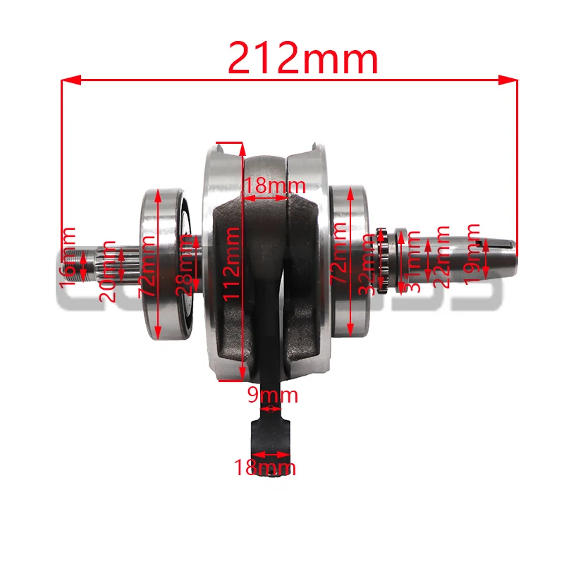 

Motorcycle pit bike crankshaft for Loncin CB250 250cc air cooled Engine XTR250 ATV Buggy