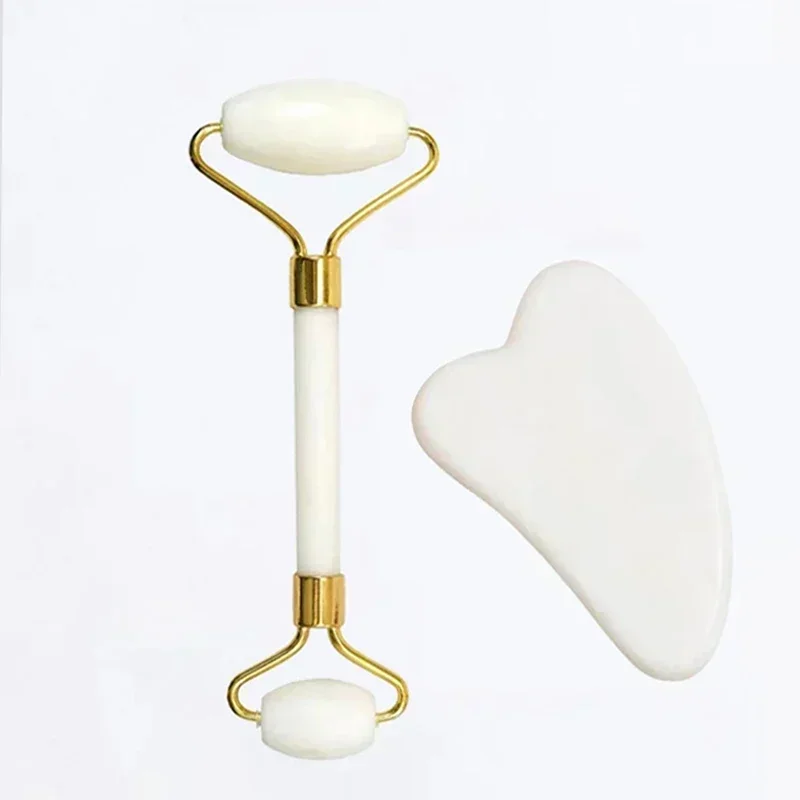 Natural Jade Roller Face Gua Sha Natural Stone Body Neck Massager Acupoint Eye Care Spa Massage Tools Massage Visage Lifting, image 7
