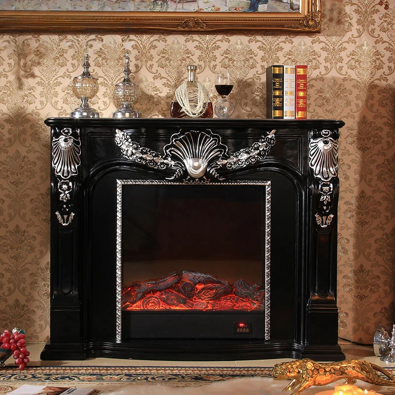 

Европейский имитационный камин с сердечником, французский ретро-гостиная, электронный камин, декоративный шкаф, ТВ-шкаф на заказ, твердая древесина