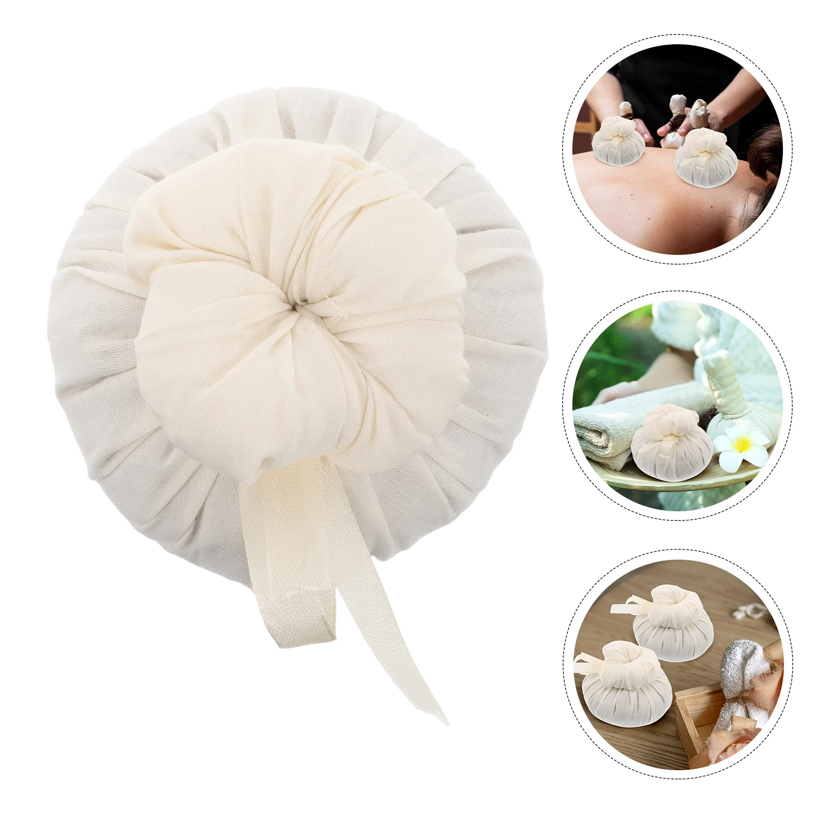 

2 шт., травяной шарик Moxa, натуральный ароматический массажный инструмент для расслабления всего тела, облегчение боли, портативный спа-компресс в тайском стиле