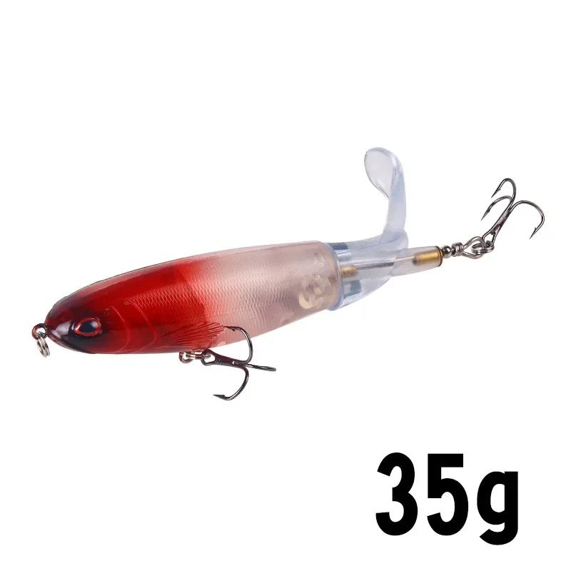1Pcs Plopper Angeln Locken 13g/15g/35g Wels Lockt Für Angelgerät Schwimm rotierenden Schwanz Künstliche Köder Crankbait