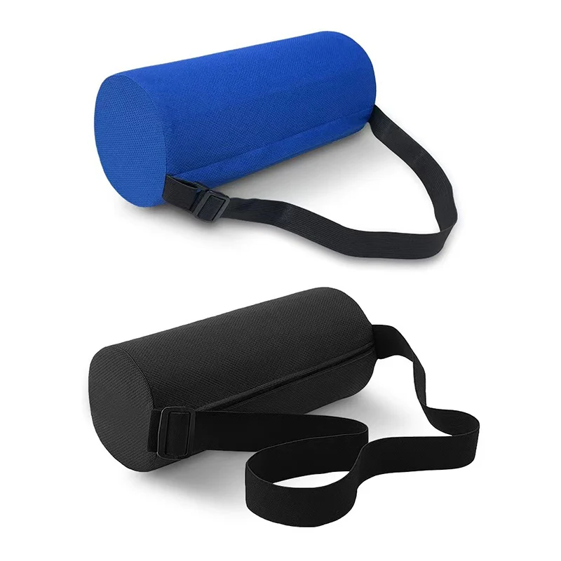 Cylinder Lumbar Spine Back Support Cushion Waist Pillow Auto Seat Back Cushion Memory Foam Lumbar Pillow Car Seat Support Pad