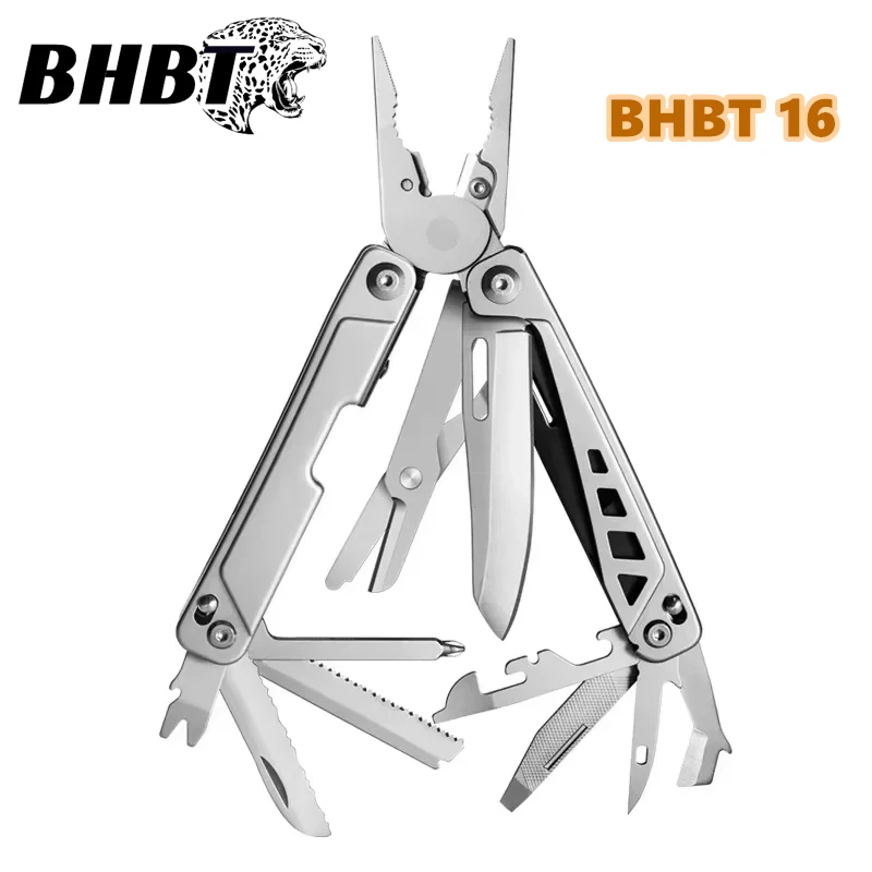 BHBT 18 In 1 EDC Multi Tool Pliers Folding Knife Tactical Hoxagon Wrench Saw Pocket Camping Survival Multitool Hand Tools