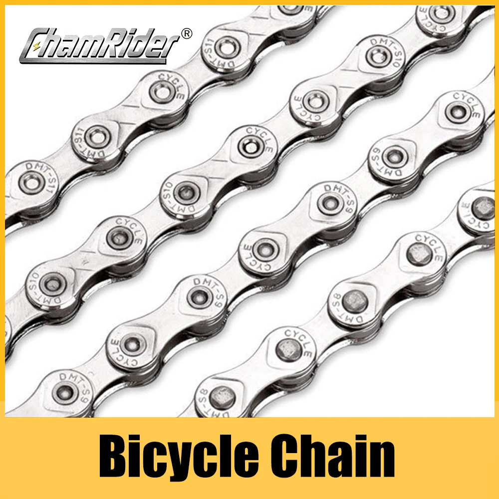 

Mountain Road Bike Chain 8 9 10 11S Speed Silver Variable Speed Chain 116 Knots Chain With Magic Linker