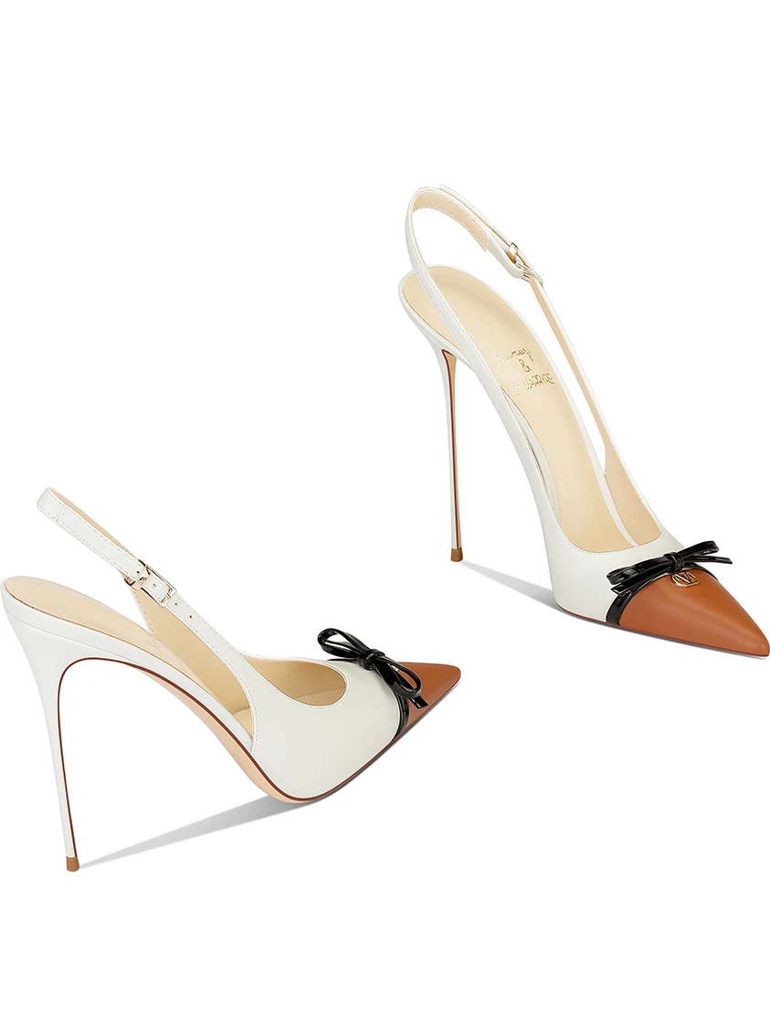 

Brown Beautiful 2025 New High Heels Women's Thin Heels Pointed Temperament Design Sense
