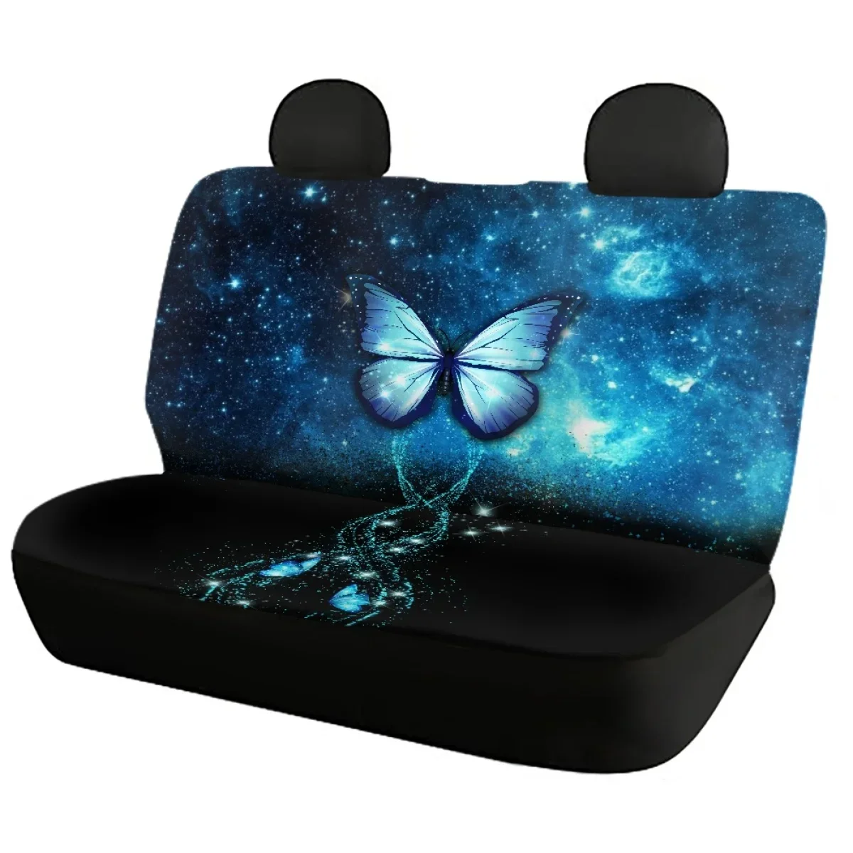 Easy to Intall Car Seat Cover Set Blue Butterflies Galaxy 3D Print Automation Seat Protecter High Elasticity Cushion Covers 2024