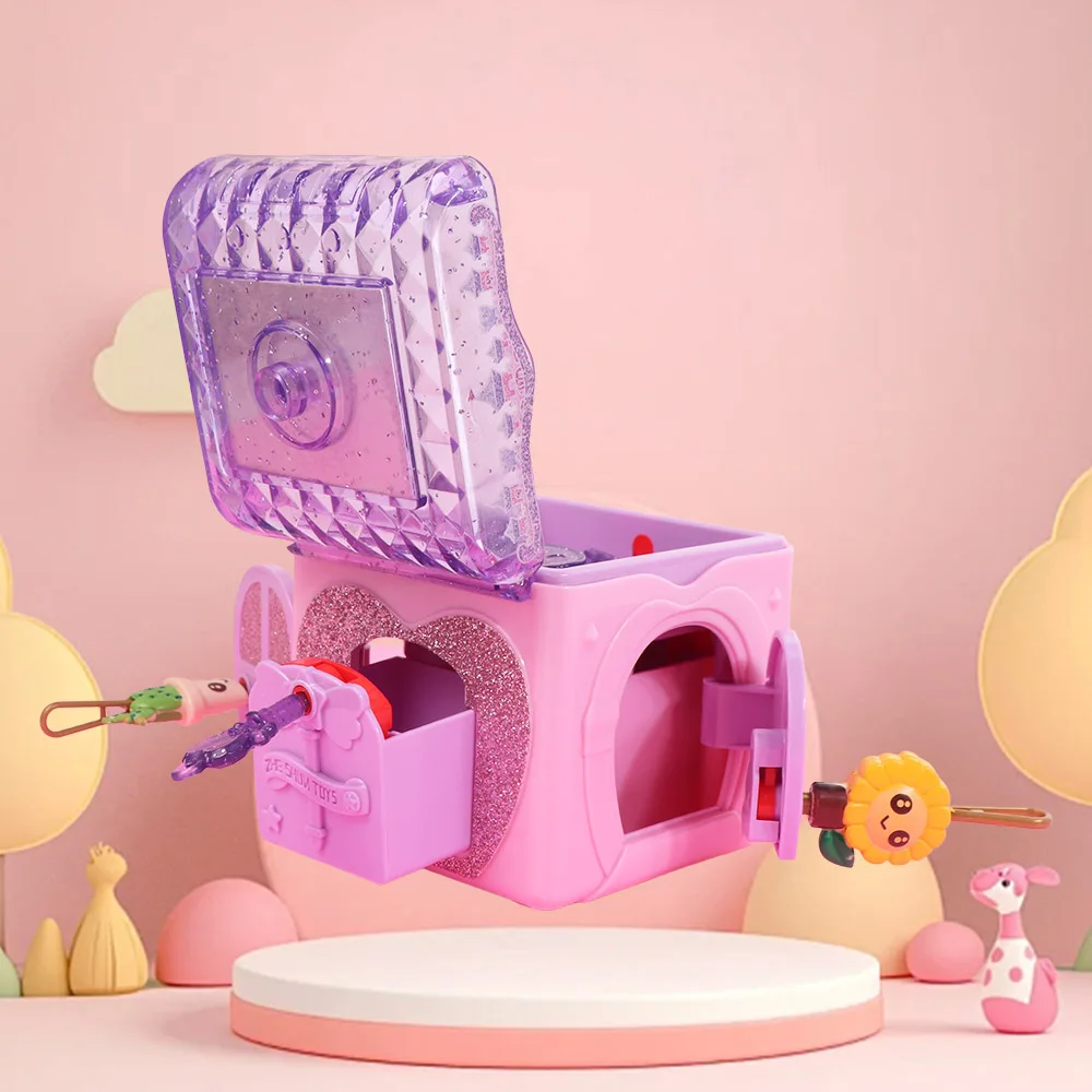 

Игрушечный сундук с сокровищами для девочек, развивающие игрушки с замком и ключом, шкатулка для украшений, мультяшные игрушки, DIY, ручная работа, игрушки для девочек, украшения для девочек