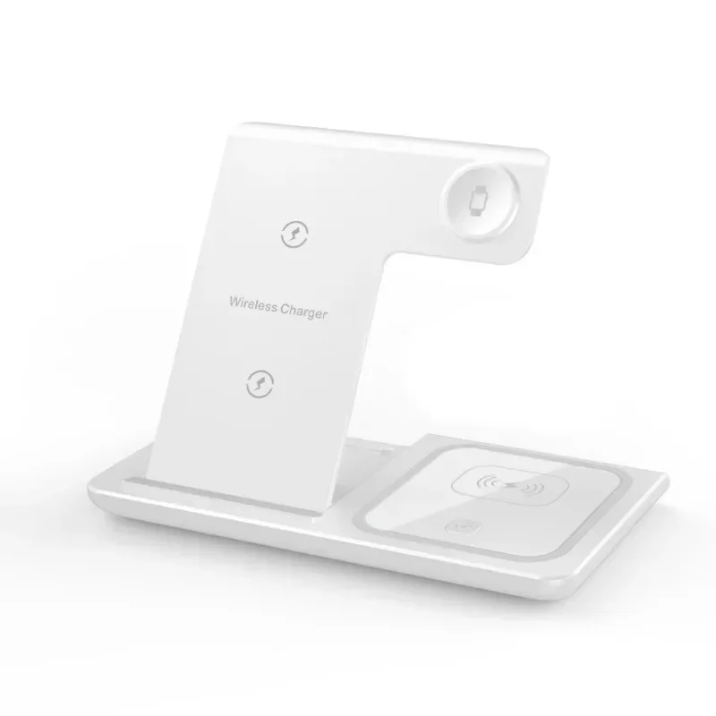 LED 3-in-1 draadloos laadstation voor iPhone 17 16 15 14 13 12 Pro Max Apple Watch 10/9/8/7/6/5 AirPods 3/2 snellaadstation