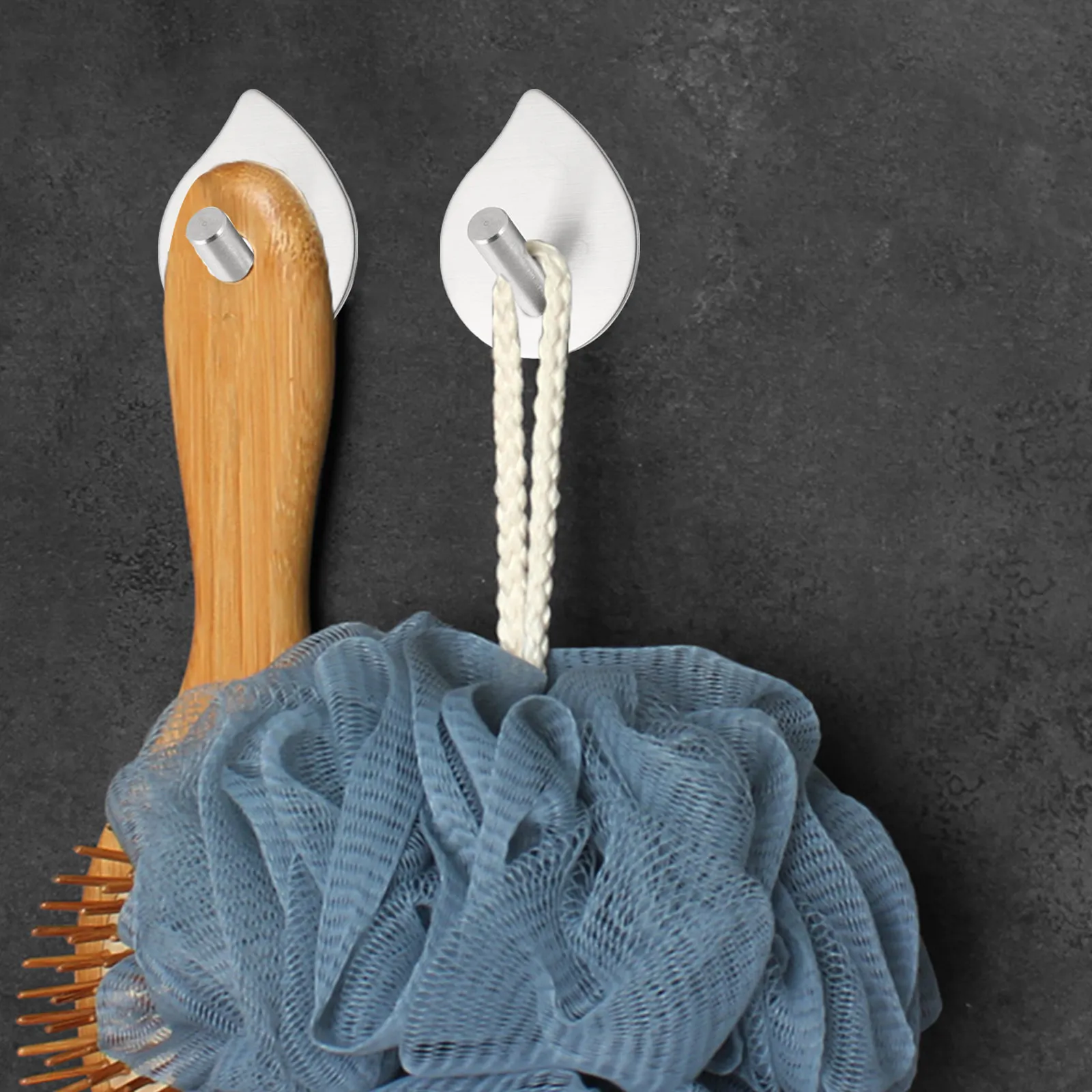 

4Pcs Stainless Steel Hooks Traceless Strong Adhesive Hanging Hooks for Doors Walls Rental Home Office Towel Bag Pajama Organizer