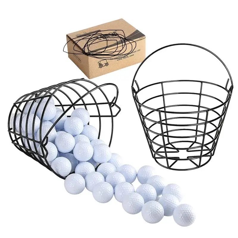 Golf Ball Basket Portable Golf Ball Container Holds 50 Balls Ball Carrying Bucket For Backyard Driving Range Golf Course And