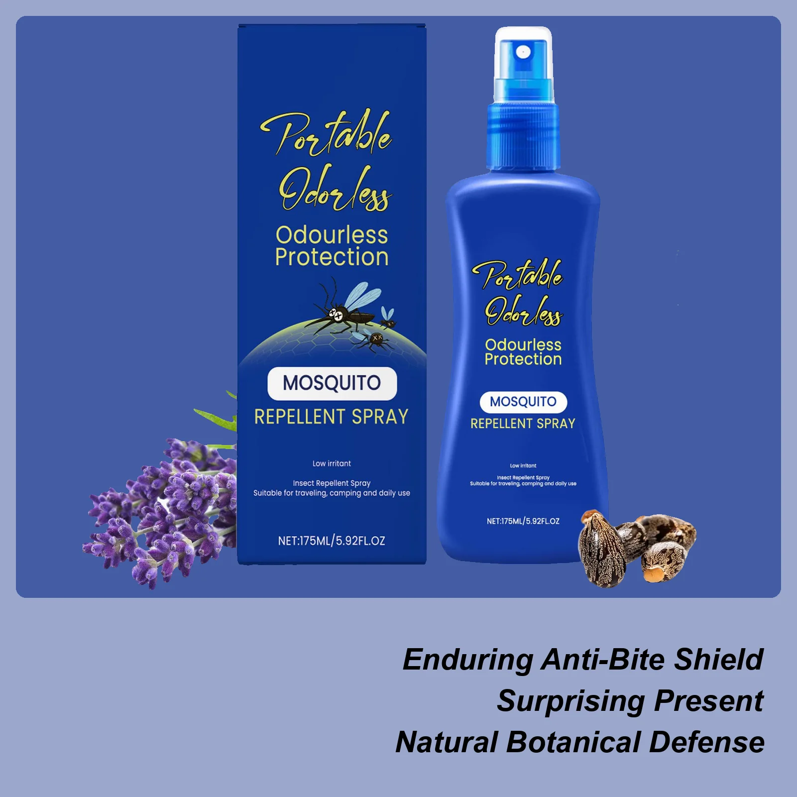 Спрей для защиты тела от укусов, спрей для защиты растений, 175 мл, легкая, долговечная защита для детей, семей, путешественников
