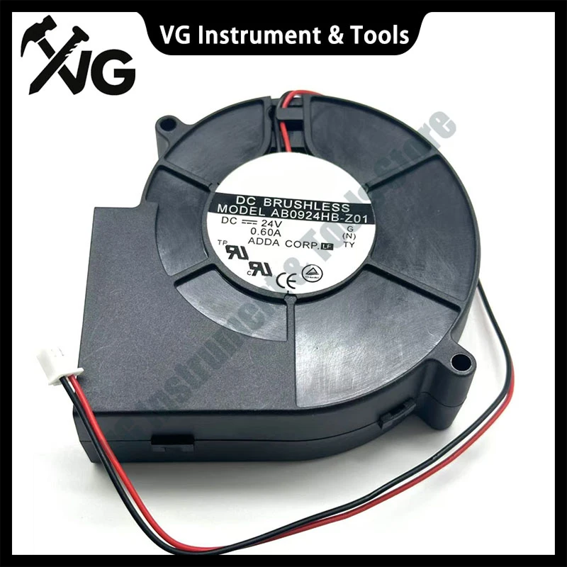 New For ADDA AB0924HB-Z01 DC 24V 0.60A 97x97x33mm 2-Wire Server Cooling Fan