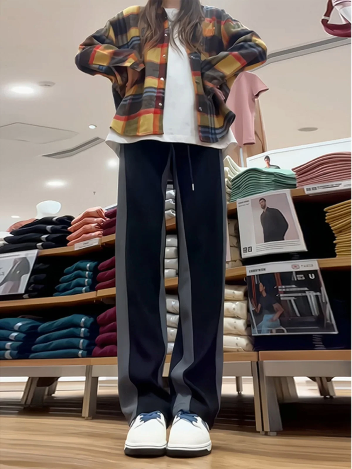 

Мужские широкие брюки в стиле американского хип-хопа, прямые, повседневные, спортивные, с эффектом похудения, из плотной ткани, свободного кроя