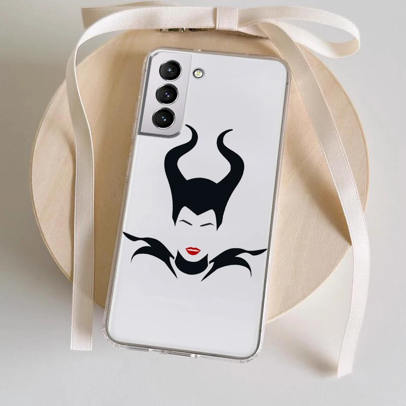 Disney Villain queen Transparent Phone Case For Samsung S23 S22 S21 S20 FE Ultra Pro Lite S10 S10E S9 S8 Plus 5G Cover