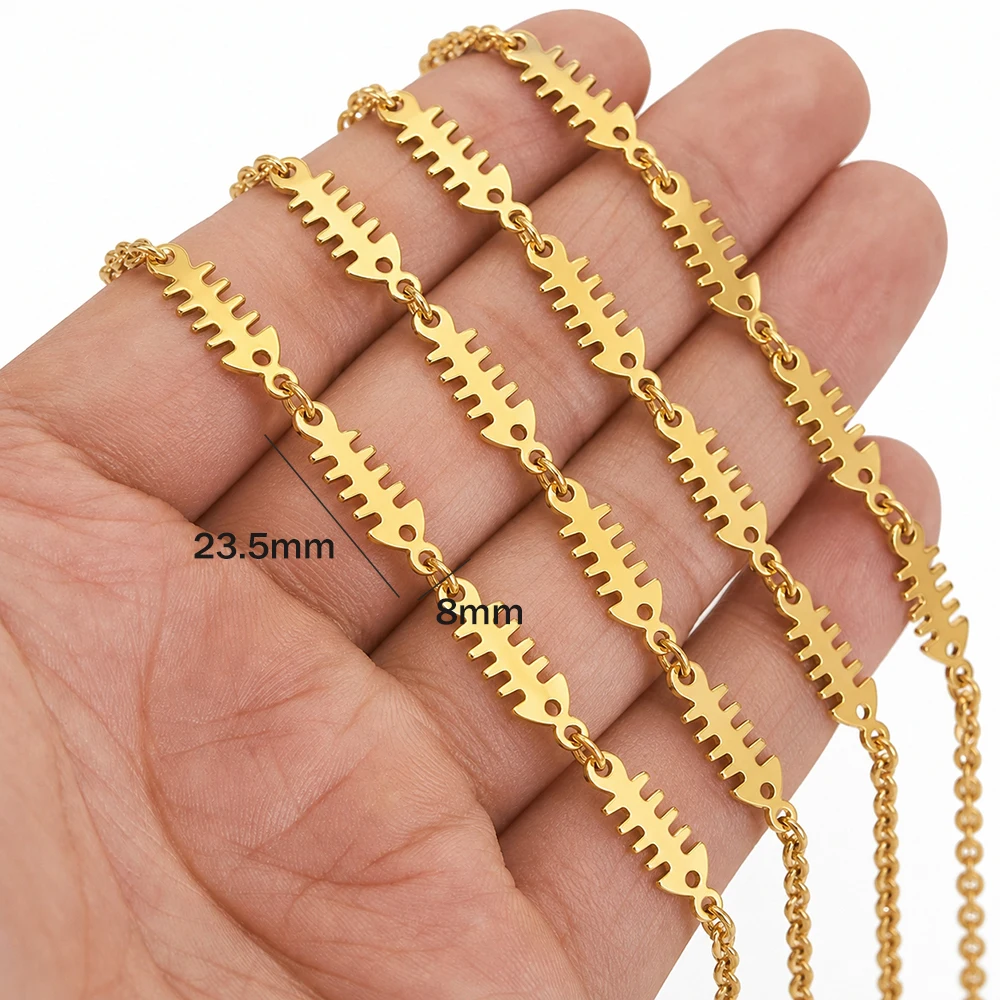 1 Meter Edelstahl Seestern-Schildkröten-Gliederkette für Schmuckherstellung Halskette Fußkettchen Armband Bastelzubehör DIY Großhandel – Detail 2