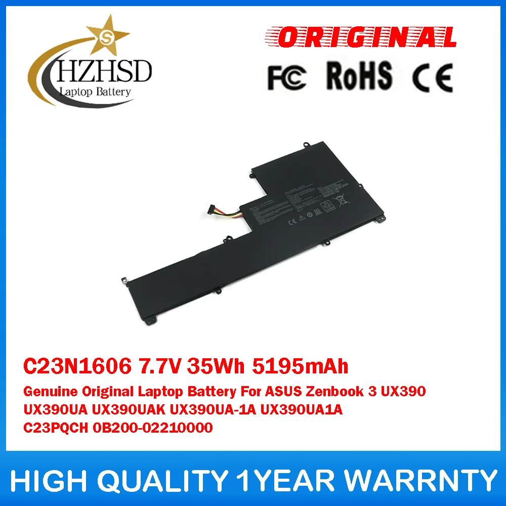 

C23N1606 7.7V 40WH Original Laptop Battery For ASUS Zenbook 3 UX390 UX390UA UX390UAK UX390UA-1A UX390UA1A C23PQCH