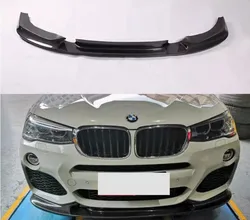 Per BMW F25 F26 X3 X4 M Sport 2014 2015 2016 2017 FRP/reale forgiato in fibra di carbonio paraurti anteriore Splitter Lip Spoiler 3D Body Kit