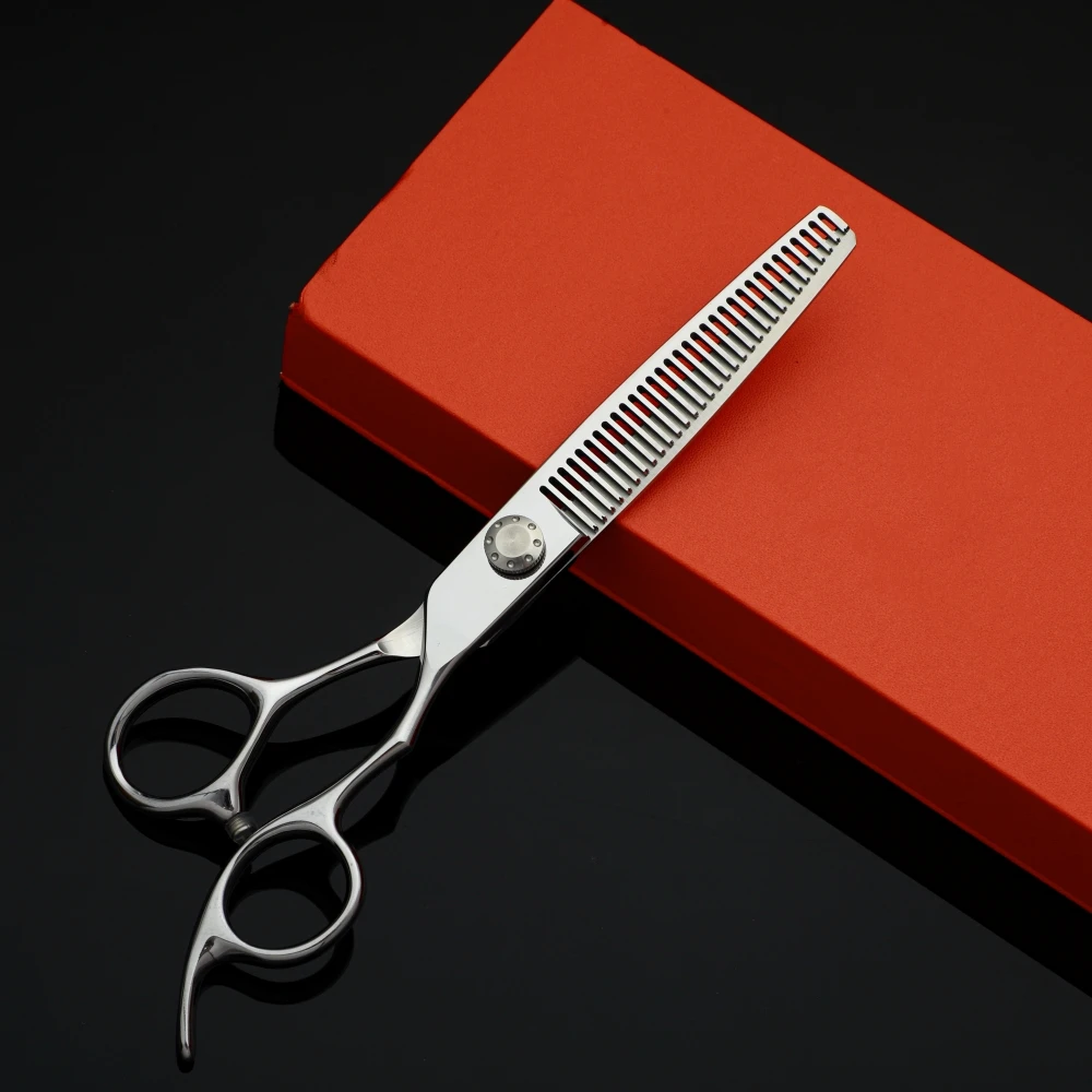 6.5inch thinning scissors，Multi-functional Reverse Direction Gear Professional Barber Japanese 440C Scissors 5.5-6-6.8-7inch