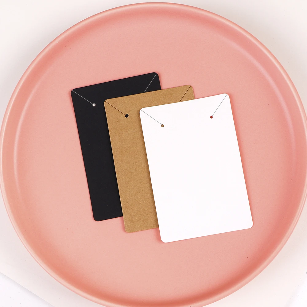

50Pcs 6x9 Blank Necklace Earring Jewelry Display Paper Card Hanging Self-adhere Packaging Bags Wholesale Small Business Supplier