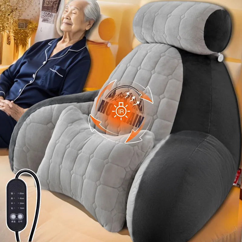 

Thickened Ergonomic Lumbar Support Pillow Removable Washable Bed Back Cushion Elderly Half-Reclining Headboard Waist Pillow