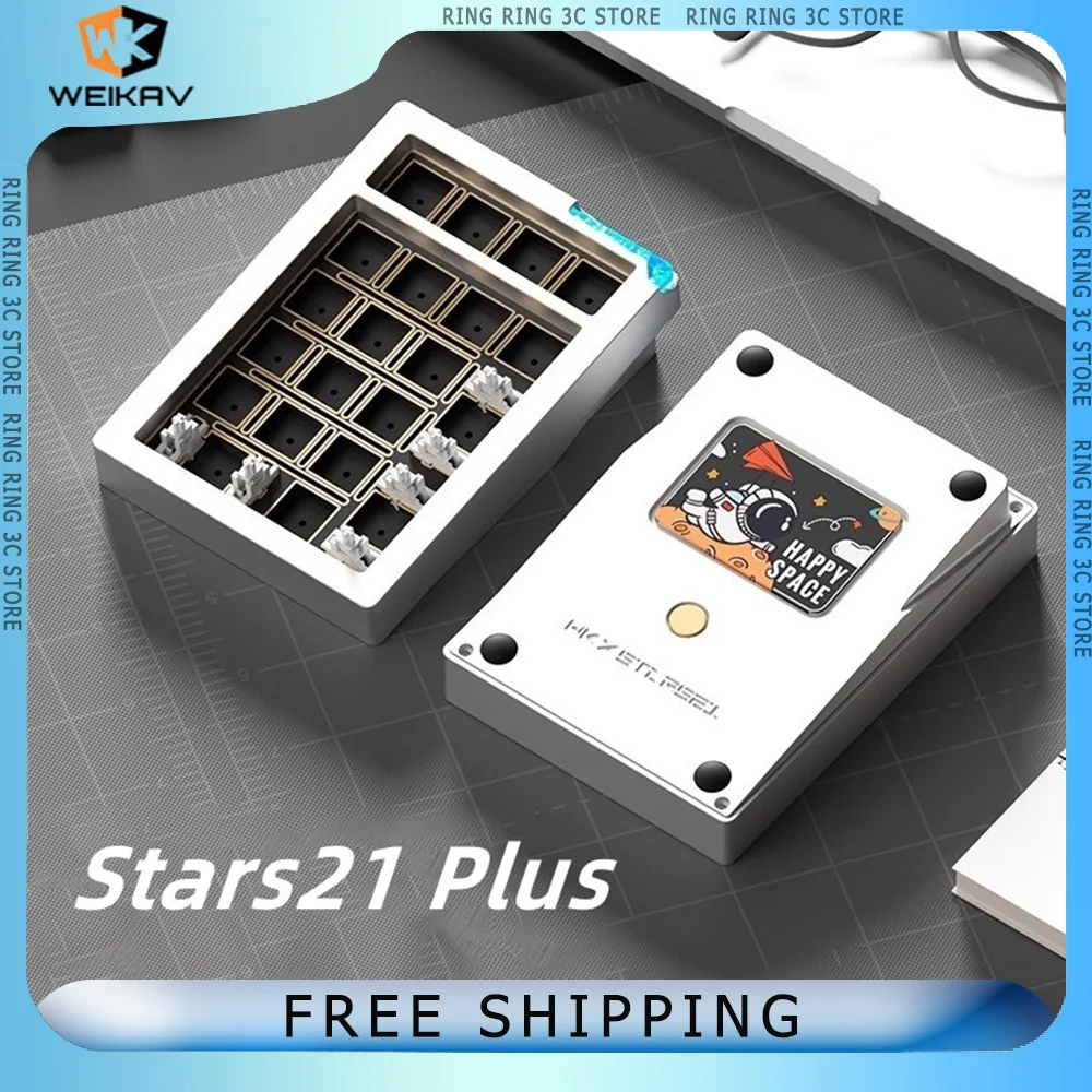 

WEIKAV Stars21 Plus Numeric Keypad Aluminum Alloy Tri Mode Hot Plug RGB Custom Office Keyboard Kit Support QMK VIA Original Pad