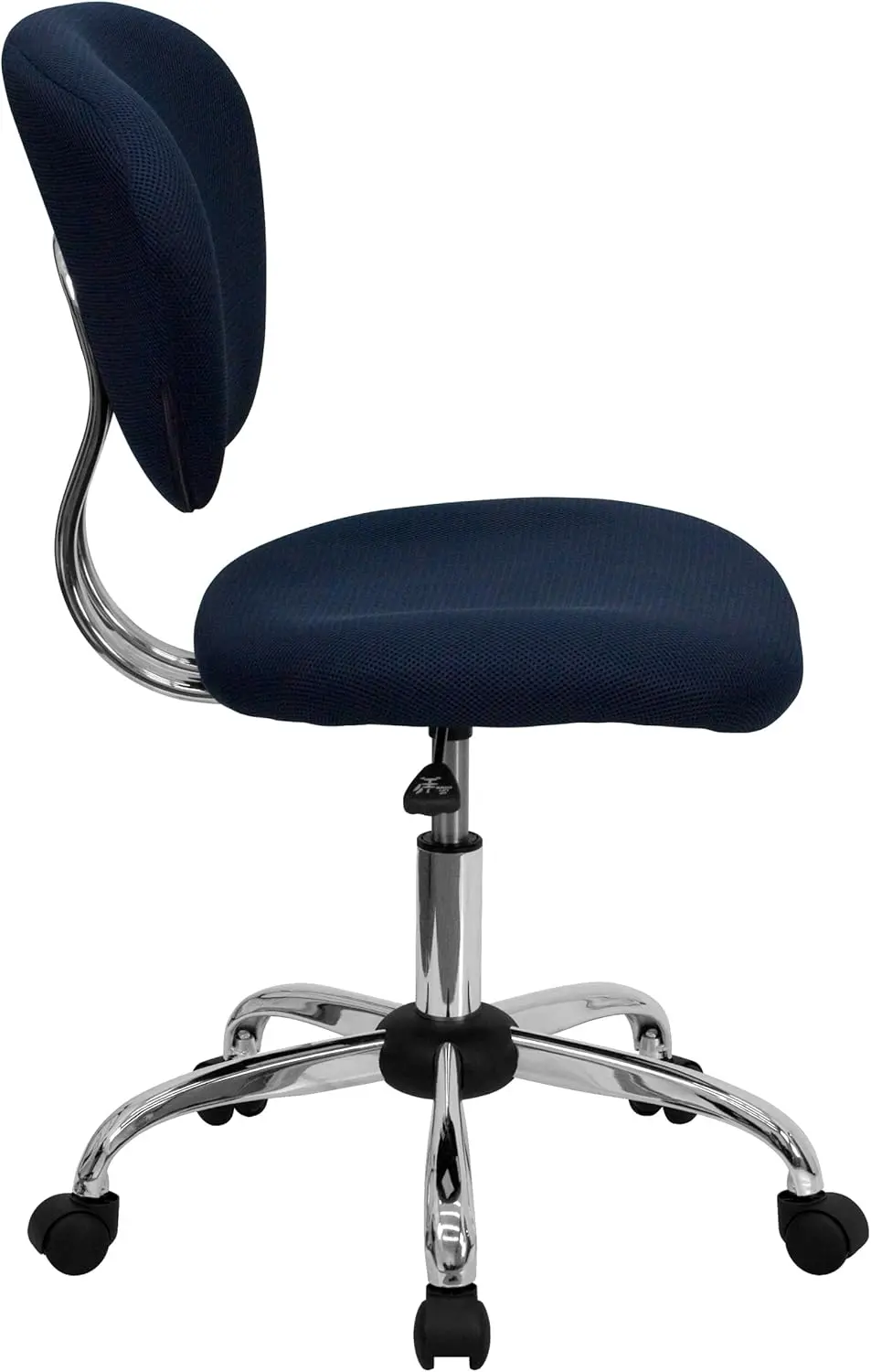 Aacolchoado giratória Task Office Chair com Chrome Base, Mid-cama Navy Mesh