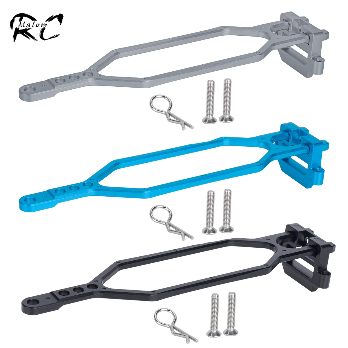 Kit de batería de sujeción de aluminio CNC, capacidad extendida para piezas de mejora Traxxas BL-2S Slash 4x4 4WD